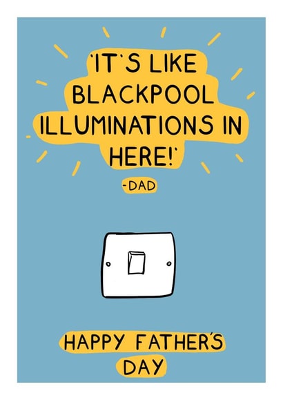 Blackpool Illuminations Father's Day Card created by Meg Lillicrap Studio