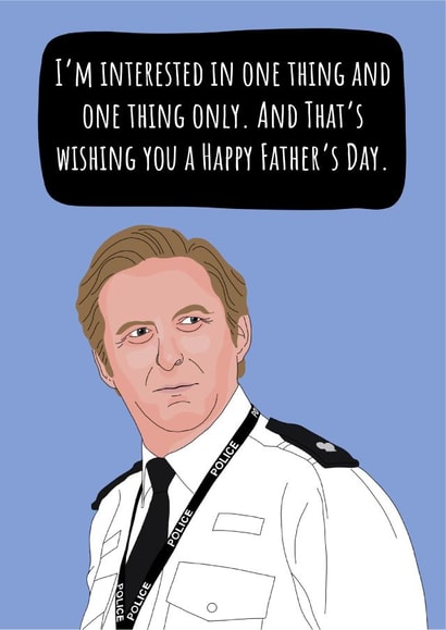 Line of Duty Ted Hasting's Father's Day card created by Conor Rawson