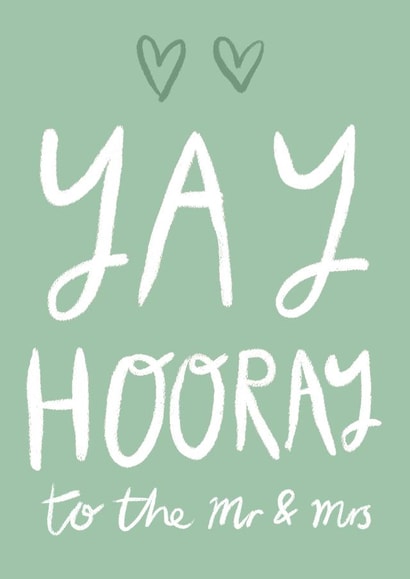 Yay Mr & Mrs Wedding Card created by ems le tocq