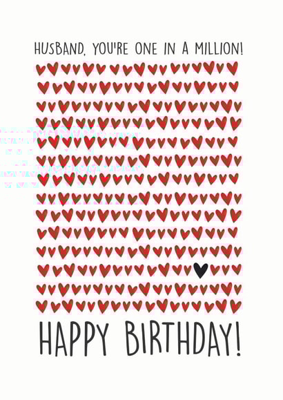 Husband, you're one in a million! Happy Birthday! created by The Boy and the Bear