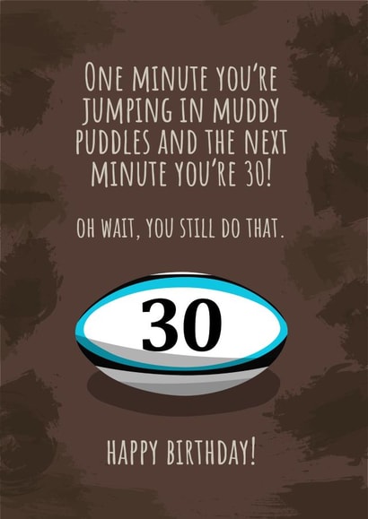 Dirty Thirty Birthday Card created by Sassy Sarah