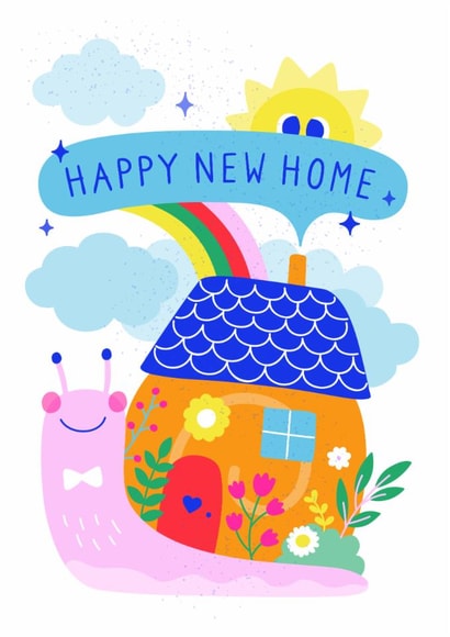 Happy New Home Colourful Snail Card created by Creative Joy