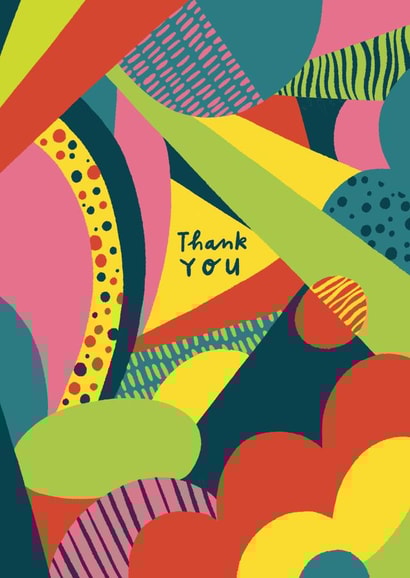 Thank you geometric pattern card created by Nic Farrell