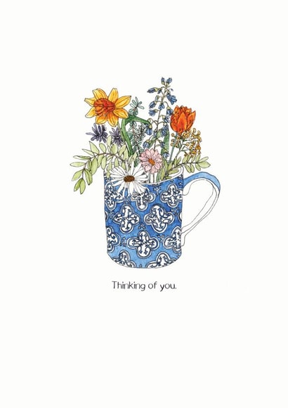 Teacup Flowers Sympathy Card created by Catriona Phillips