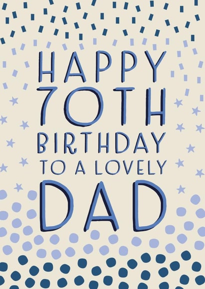 Happy 70th Birthday Dad created by Juniper and Rose Studio