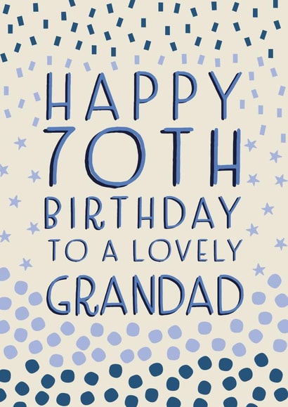 Happy 70th Birthday Grandad created by Juniper and Rose Studio