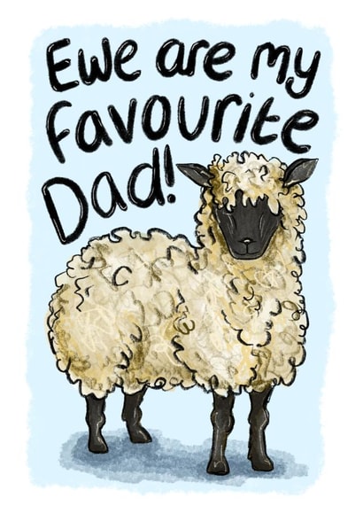 Funny sheep Father's Day card created by Alexia Claire