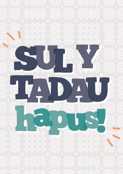Welsh Father's day card - Sul y Tadau hapus created by Draenog Design