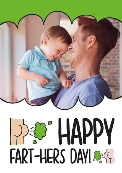 fart funny Father's Day Personalised Photo Card 11379 created by TeePee Creations