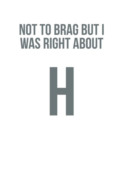 Not to brag but I was right about H 1000 created by Rose Griffths