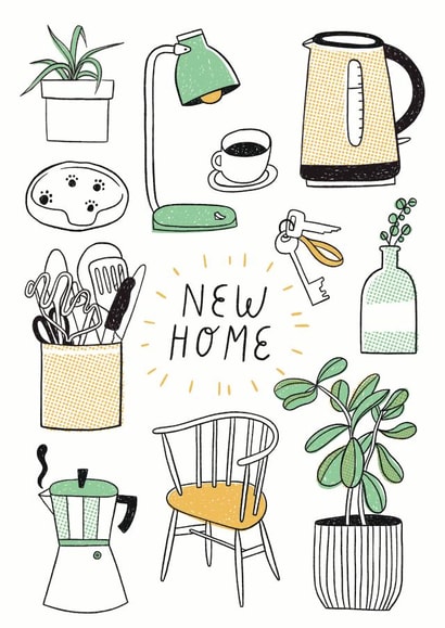 New Home household objects card created by Nic Farrell