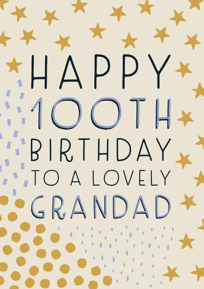 Happy 100th Birthday Grandad created by Juniper and Rose Studio
