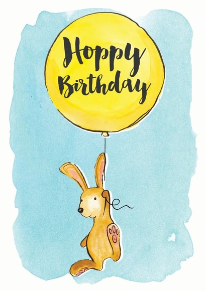 Cute Hoppy Bunny Birthday Card created by Alexia Claire