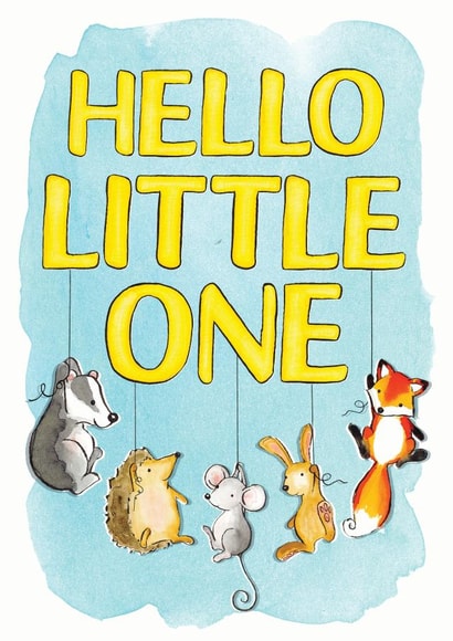 Hello little one new baby card created by Alexia Claire
