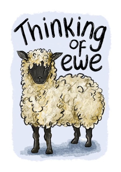 Cute Thinking of You Sheep Card created by Alexia Claire