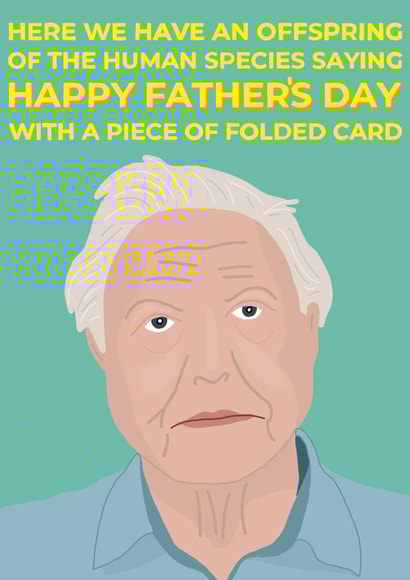 David Attenborough Father's Day Card created by Red Koala