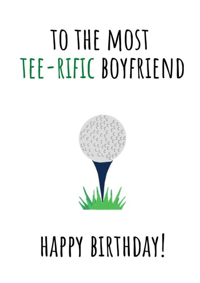 Golf boyfriend birthday card created by Amy (Hedgecards)