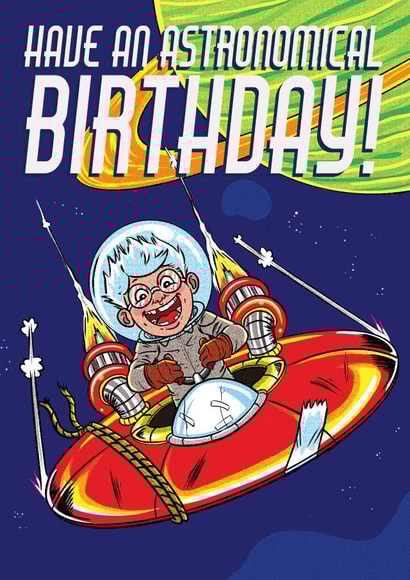 Space Boy Birthday Card created by Jimmy Messer