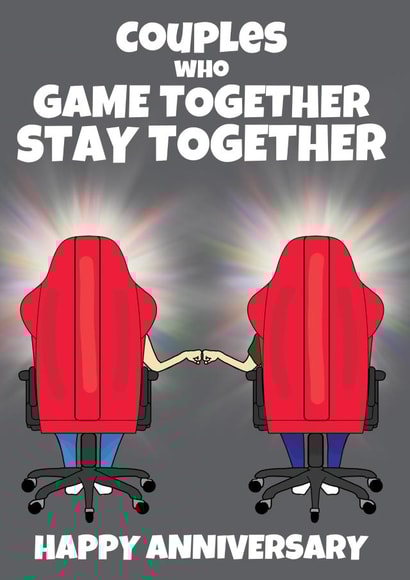 Anniversary Gaming Couple Card created by @Cupsie's Creations