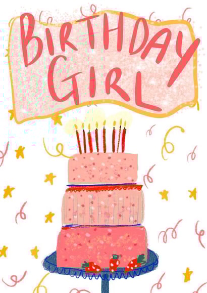 Pretty Birthday Girl Cake! created by Alice Clarke