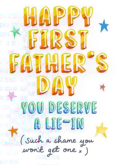 Funny First Father’s Day card created by Rosie Johnson Illustrates