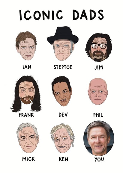 Funny Tv Soap Photo Card / Father's Day Card / Birthday Card - Iconic Dads created by davidhydefierce