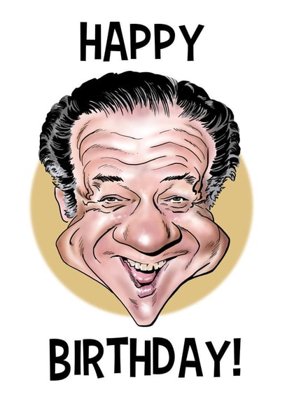 Fun Birthday Card - Sid James - Carry On created by Richard Farrell