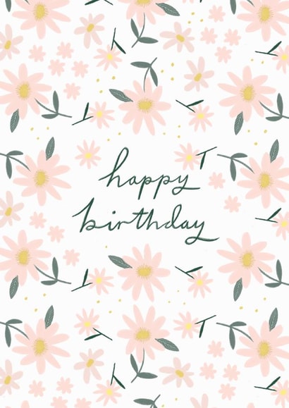 Pretty Daisy Floral Birthday Card created by ems le tocq