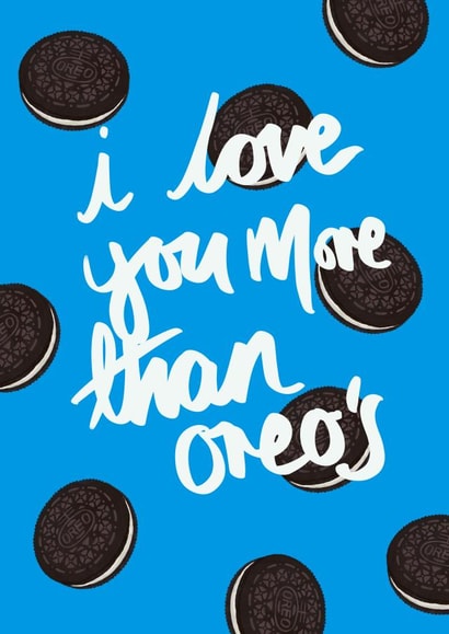 I Love You More Than Oreo’s Valentine card created by Tiny Tiger