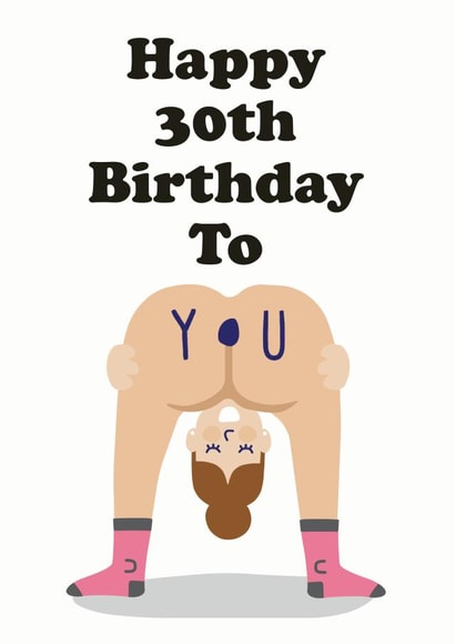 Rude 30th birthday card for her created by Studio Boketto