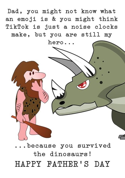 Dinosaur Father's Day Card created by Arr Cards