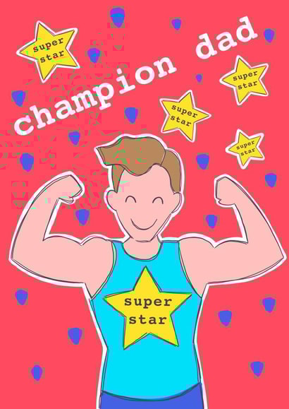Father’s Day champion dad created by Charlotte Eldred