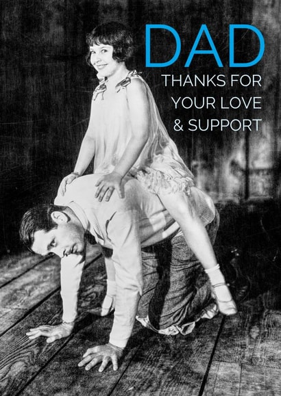 Father and daughter vintage photo card created by Love Gifts