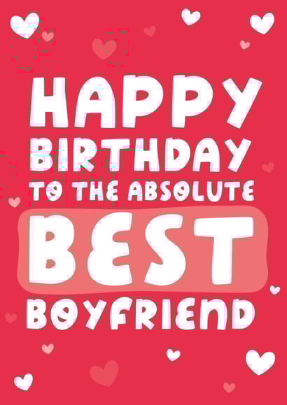 Best Boyfriend Birthday Card created by Yasmin Atherton