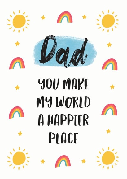 Cute Happy Place, Father's Day Card 1000 created by Nicole Julia