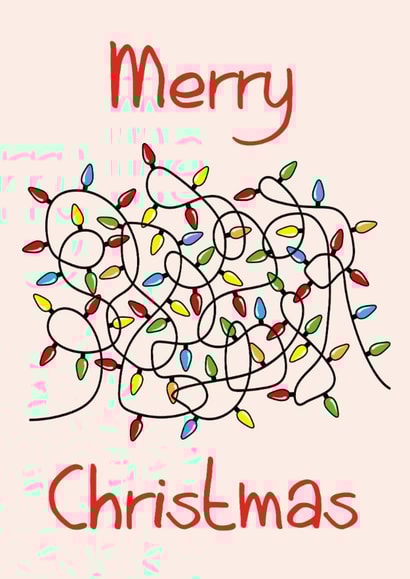 Funny Tangled Christmas lights Card created by Dan&Dee