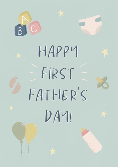 Cute First Father’s Day Card created by Scribbled in Pink