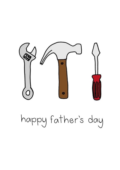 Classic Toolkit Father's Day Card created by Liv Groves Illustration