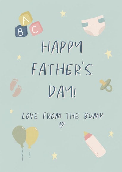 Cute Father’s Day card for a Father to be created by Scribbled in Pink