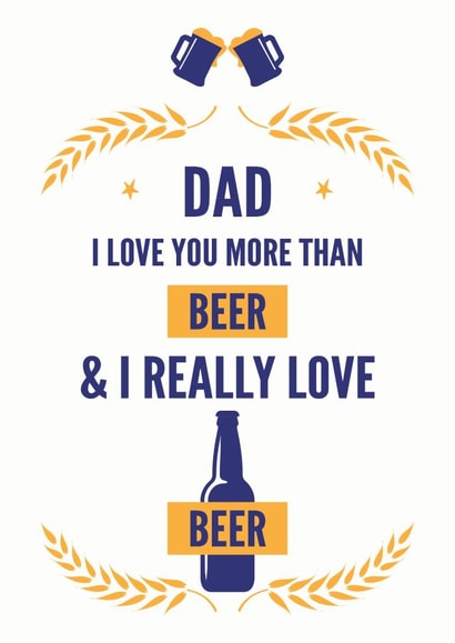 Beer Fathers Day Card / Dad Birthday Beer Card created by Hello Fridays Studio