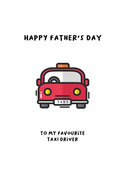Father's Day Card - Favourite Taxi Driver created by @a_n_d_creative