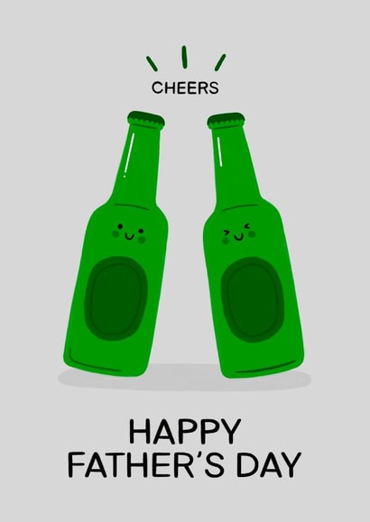 Cute Beer Bottle Fathers Day Card created by ItsJessica