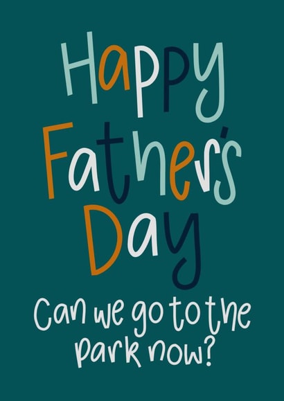 Fathers Day Funny Park Card created by Nurture and Cheer