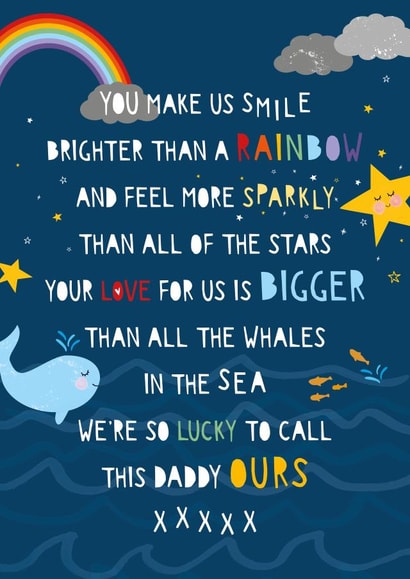 Brighter Than Rainbows Father's Day Card created by Bow & Bell