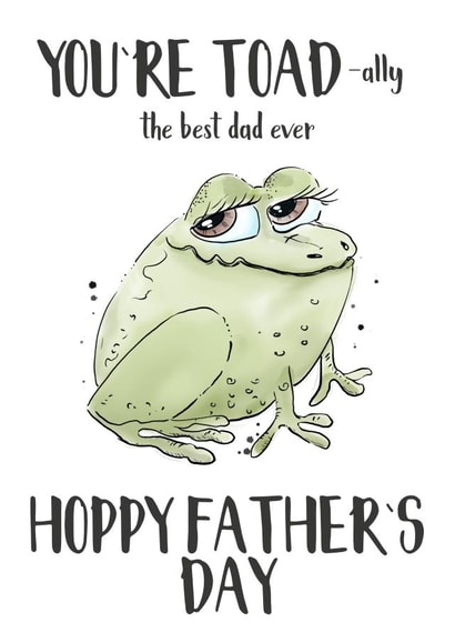Toad-ally the best dad every Hoppy frog created by The Arty Apples Limited