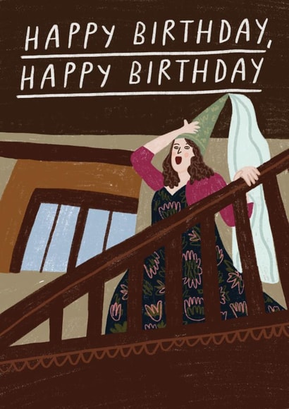 Peep Show Happy Birthday Card created by skeletondraw