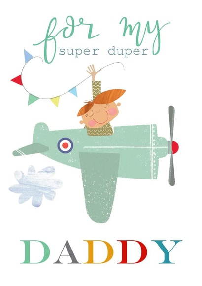fathers day card - aeroplane - for my daddy - cute and heartfelt created by Kali Stileman