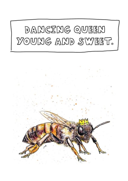Birthday Bug, Dancing Queen, Bee Card. created by JOKstudios