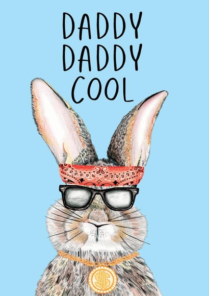 Daddy Cool Funny Rabbit Father's Day Card created by Amy Florence Design