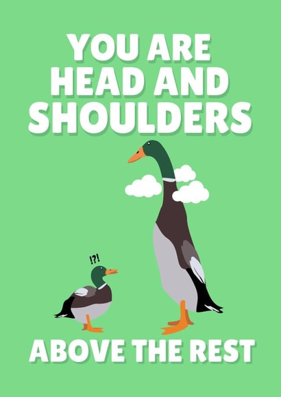 Long Boi Duck, father's day card created by PopDogShop